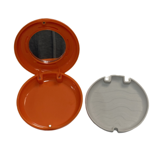 Slim Aligner Case with Mirror, Retainer Case with Vent Holes