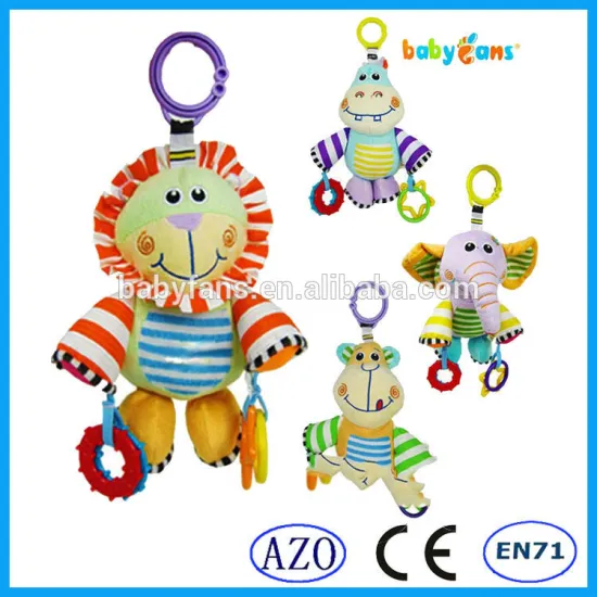 Babyfans baby teething ring toys baby rattle toy with plush elephant cheap toys from china
