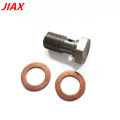 Stainless steel brake tubing single hole hollow screw