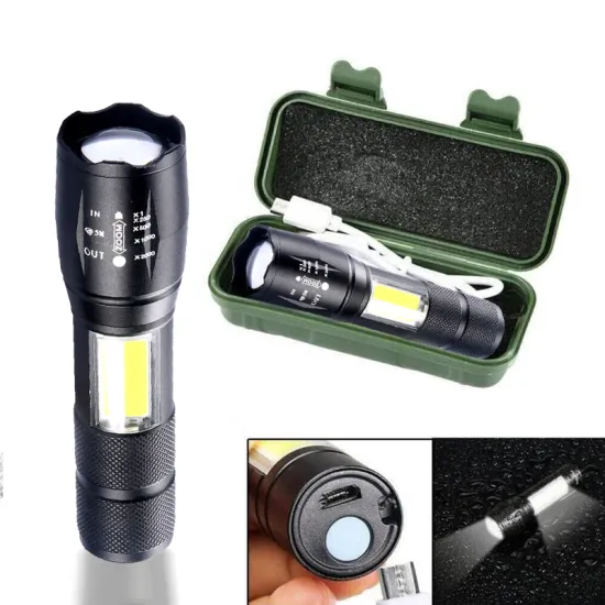 Zoom Pocket Small LED Touch Light: Super Bright, Waterproof, USB Rechargeable EDC Mini Flashlight
