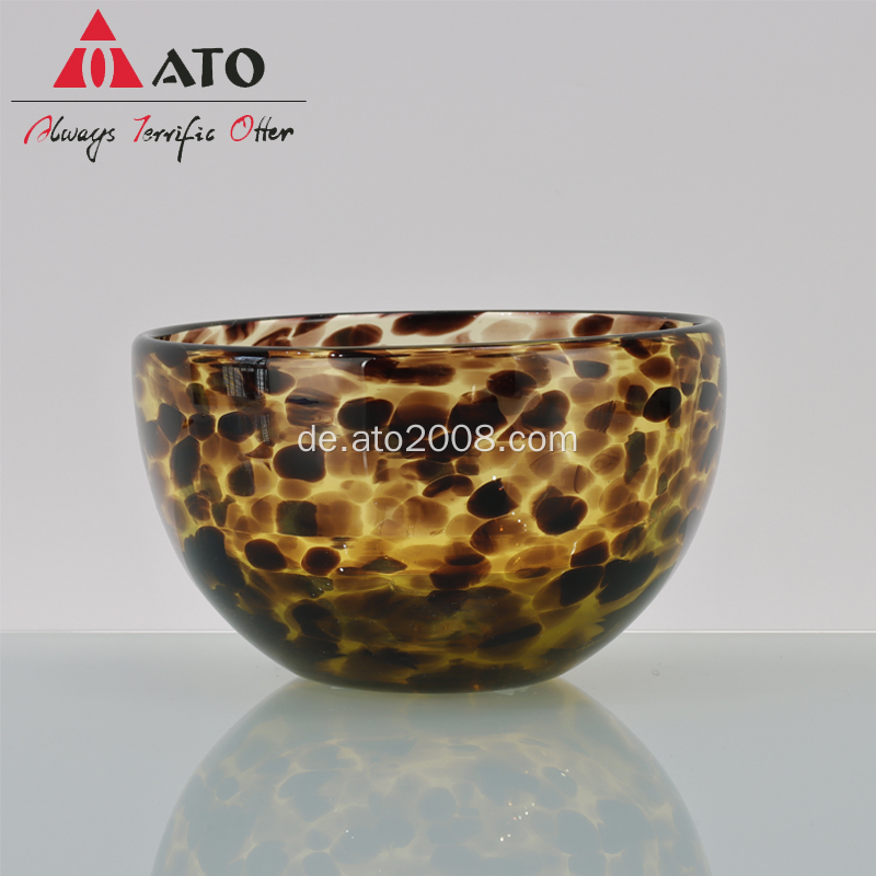 Küche Borosilikat Glas Salat Schüssel Leopardenglas Schüssel