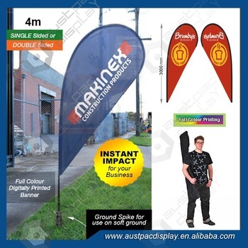 Promotional Flags 4m with Teardrop