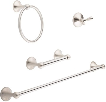Bathroom Hardware Accessories Set, 4-Piece - Satin Nickel