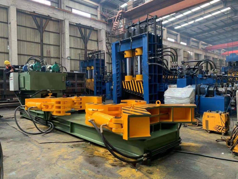 Baja Aluminium Scrap Blok Logam Bale Opener Machine