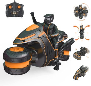 Flytec RC Motorcycle: Rechargeable Battery Operated 360° Drifting Kids' Radio Control Motorbike Toy