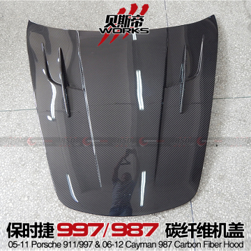 2005-2012 MG Style Carbon Fiber Hood For Porsche Carrera 911/cayman 987