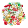 Opaque plastic bulk assorted jewelry christmas bead