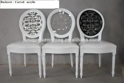 Wholesale Luxury White Wooden Design Louis XV Chair Used Dining Chair