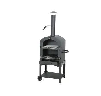 Outdoor Wood Fired Pizza Oven with black painting