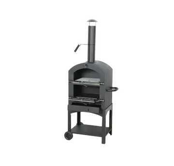 Outdoor Wood Fired Pizza Oven with black painting