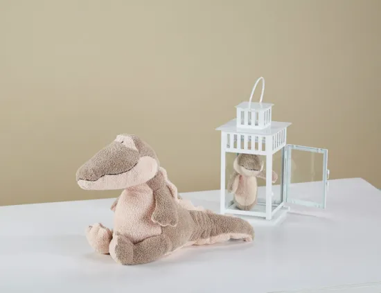 2015 Newest Design Plush Stuffed Sitting Crocodile Toy for Babies