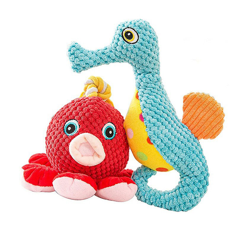 Plush Pet Chew Toy Sea Hourse