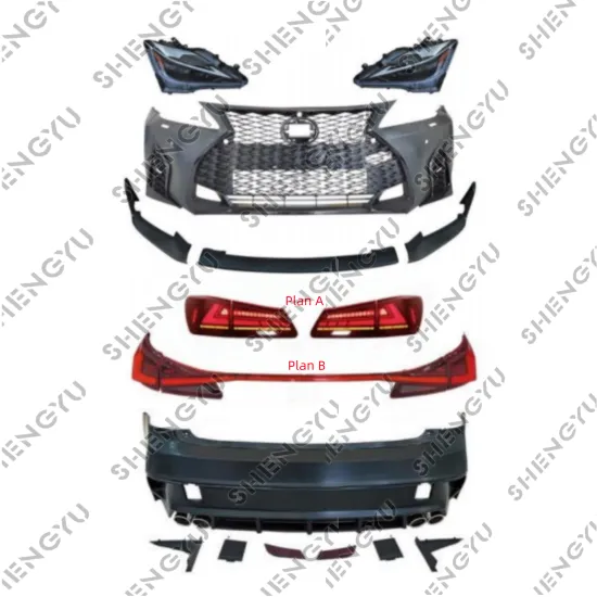 2006-2012 Lexus IS Car Body System Upgraded to 2021 Style Bumpers, Grille, Lip, Headlamps, Taillamps