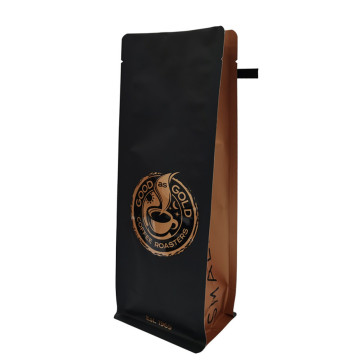 Stampa di logo personalizzata Riealibile Tink Tink Alluminio Blocchi Blocco Blocchi Coffee Borse Flat Coffee Case con valvola