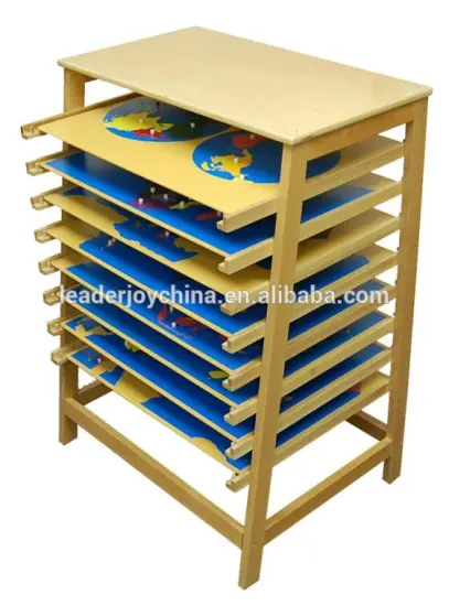 Montessori materials beech wooden toys educational for 8 puzzle maps with stand