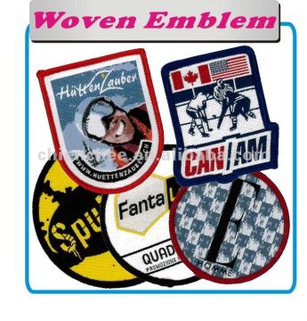 Woven Badges Iron on Sew on High Density Designs for Sports Wears Chienchee Service Patch Emblem Badge Label Crest Insignia