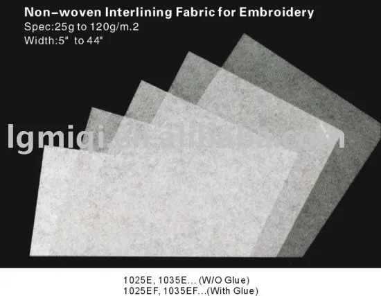 polyester fusible non woven interlining fabric for garment