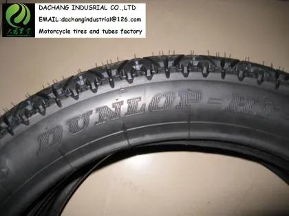 Motorcycle tire with tube DUNLOP high grip for Bajaj