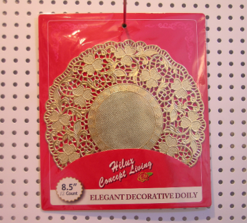 8.5inch golden foil round doily