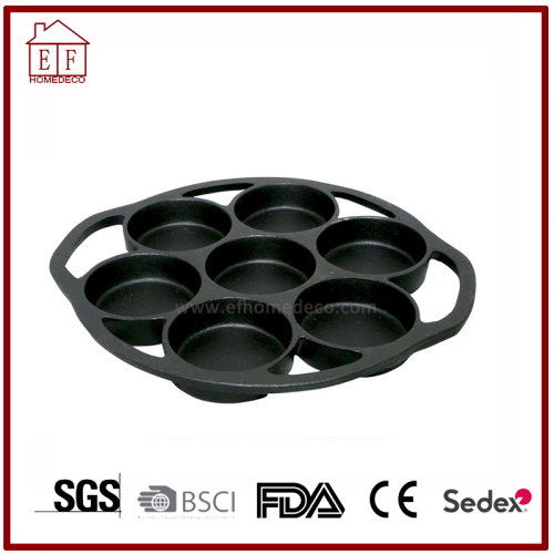 Round Vegetable Oil Cast Iron Muffin Pans, High Quality Round Vegetable