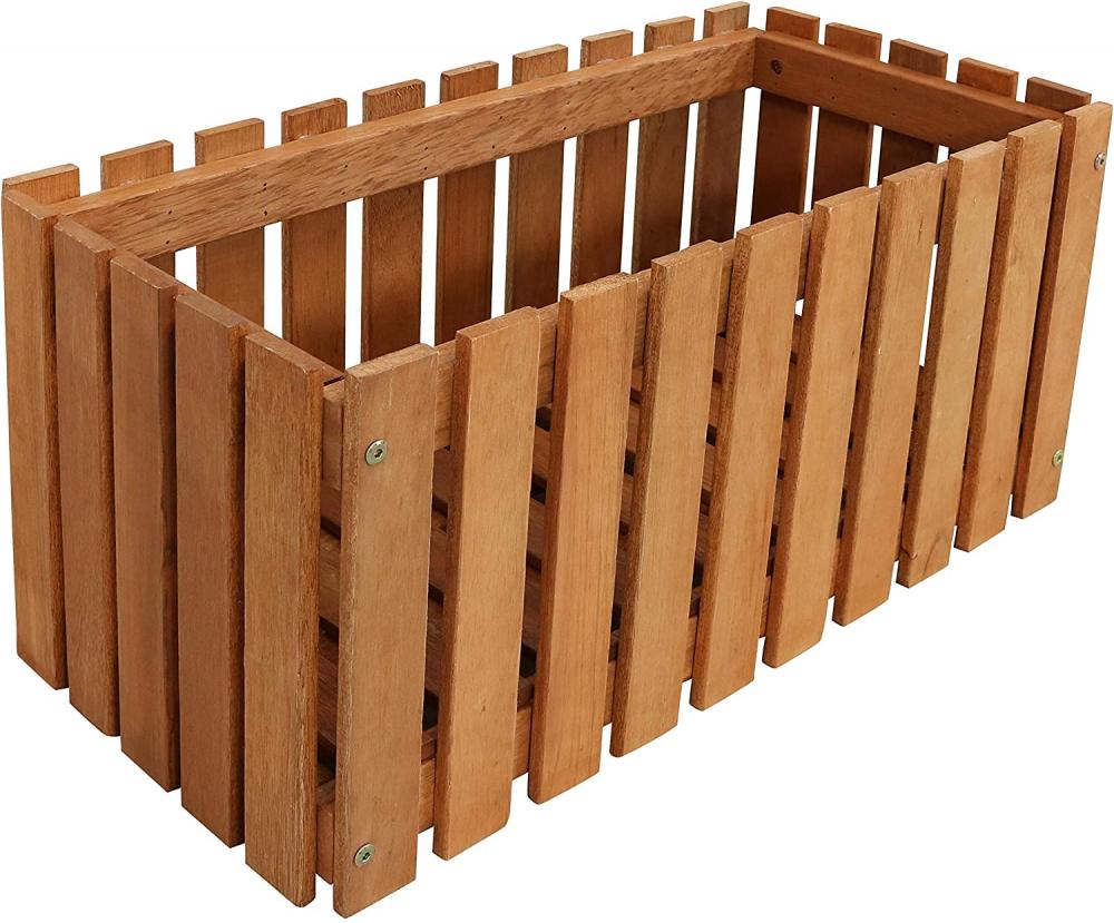 Outdoor Wood Picket Style Planter Box