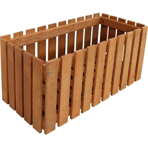 आउटडोर लकड़ी पिकेट शैली प्लेंटर बॉक्स