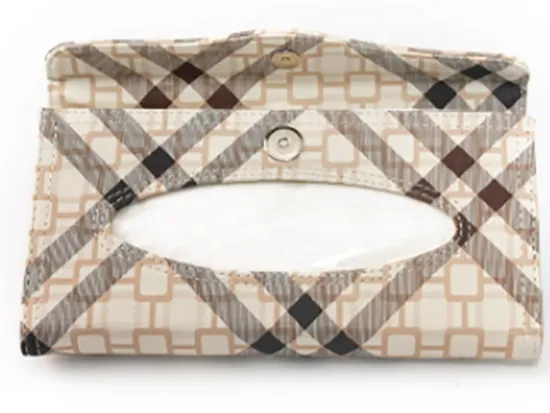 Leather Hanging Sun Visor Car Tissue Box