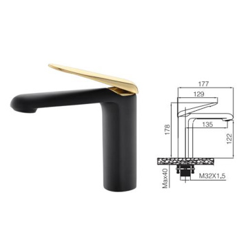 Black & Gold Luxury Basin Faucet