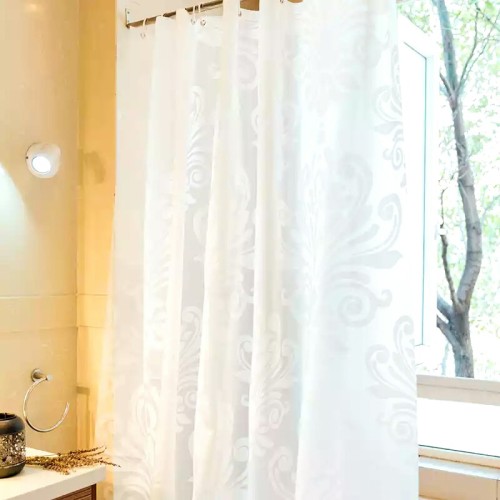 Shower Curtain PEVA Classic White Flower