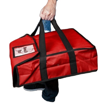 Factory Custom Red Thermal Food Delivery Bag for Hot Pizza