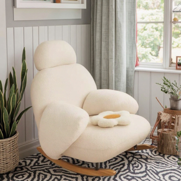 Internet Celebrity Modern Scandinavian White Bean Bag Sofa for Bedroom or Balcony