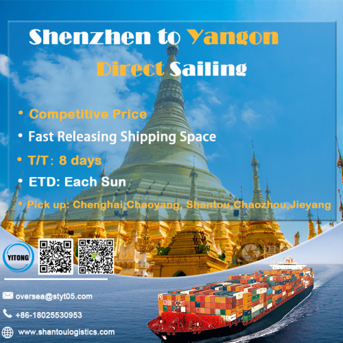 Sailing from Shenzhen to Yangon Myanmar