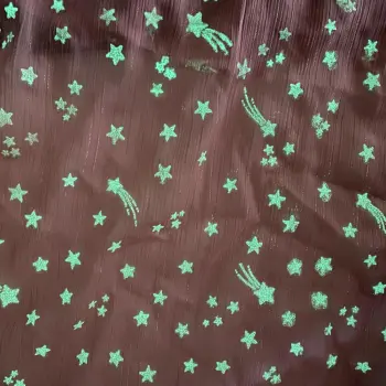 Chiffon fabric with luminous printing