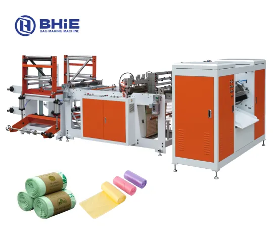 Double Lane Roll Bags Making Machine: BHiE BL720L2-AR for HDPE Garbage Bag Production