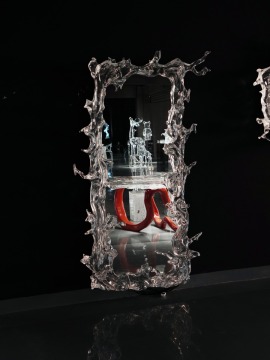 Transparent Water Splash Mirror Crystal Hotel FULLBODY