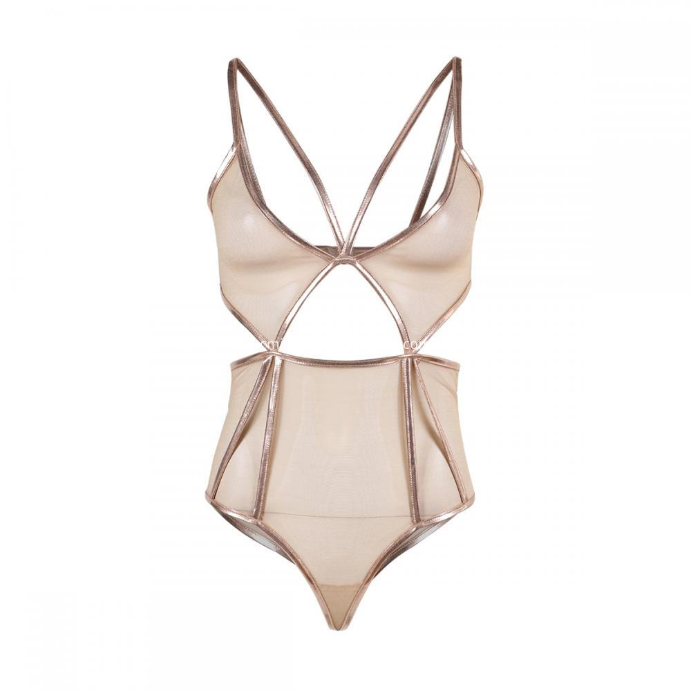 Hollow Out Bondage Lingerie Front
