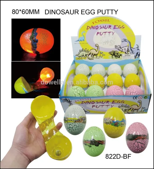 Dinosaur egg putty ,light up bouncing putty
