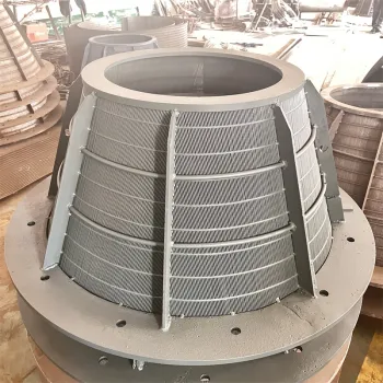 304 Stainless Steel Solid-Liquid Separator Rotary Drum Wedge Wire Screen Basket