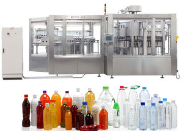 Stainless Steel Carbonated Beverage / Water Filling Machines For Pet Round Bottle