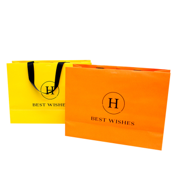 YURUI High Quality Custom Print Reusable Portable Luxury Paper Shopping Bags with Logo