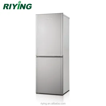 208 Liter Double Door and Bottom Freezer Stainless Steel Household Refrigerator - BCD-208