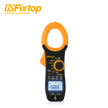 GSFIXTOP DC AC Electrical 3 1/2 Digit 2000 Counts 1000A Auto Ranging NCV Digital Clamp Meter