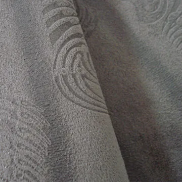 Printed sofa fabric with thick pile bonded