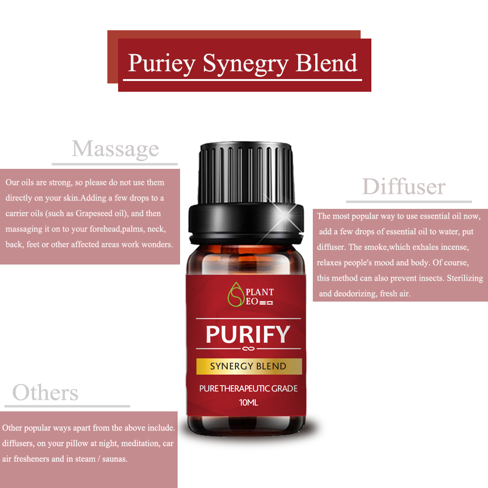 custom label purify blend oil pure and natural organic