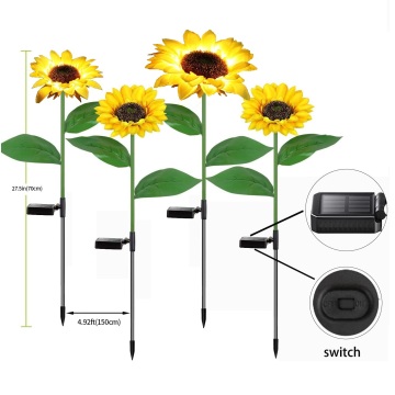 Sunflower Solar Garden Lights - Waterproof Outdoor LED Landscape Lights
