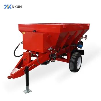 Farm Equipment: Tractor-Mounted Stainless Steel Manure Spreader with Ground Drive