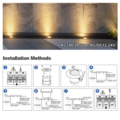 Outdoor Waterproof ip65 Adjustable Led Underground Light