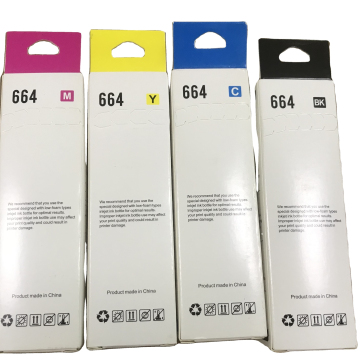 Refill Ink Cartridges for Epson 664 Models: K/Y/C/M Compatible for EPSON L Series Printers