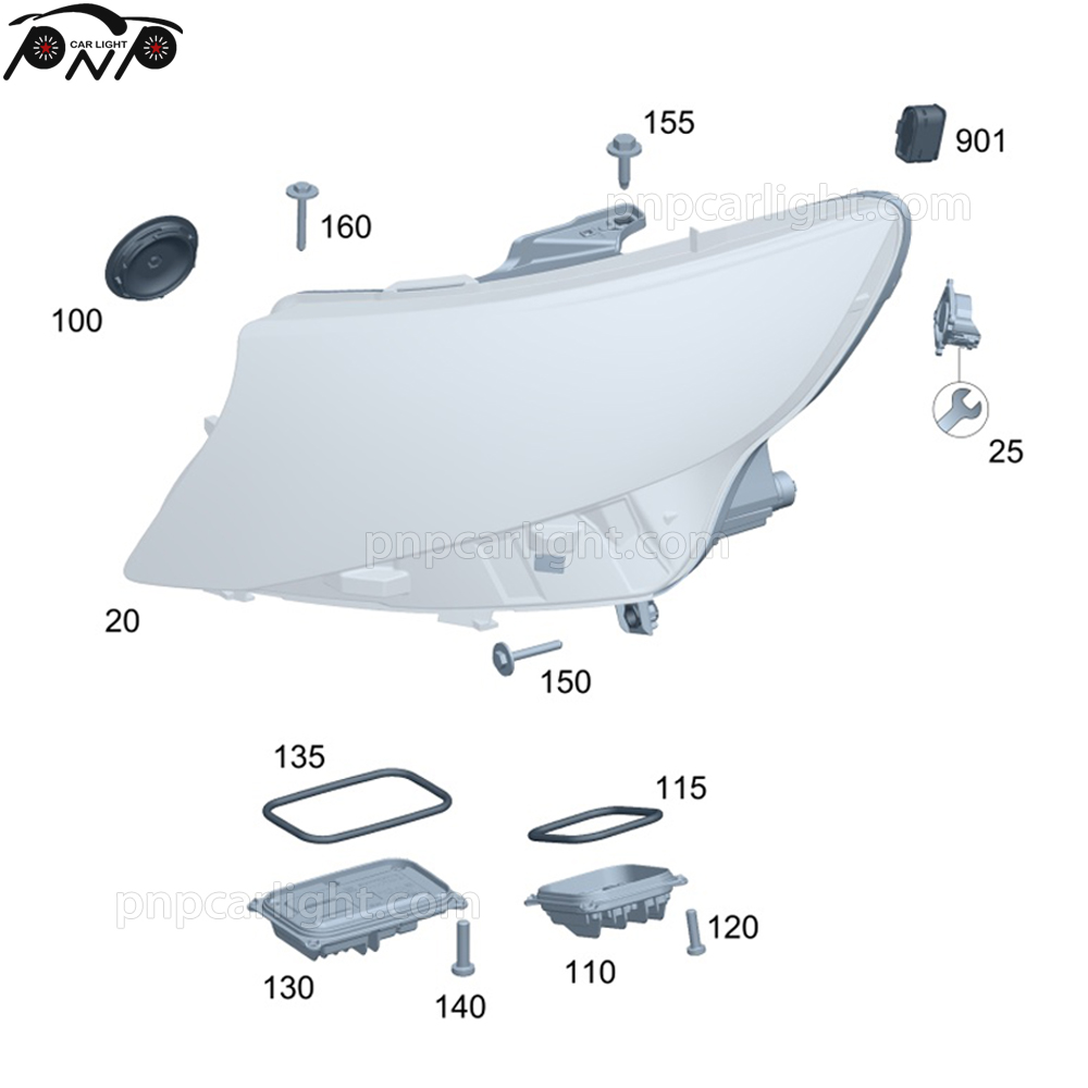 Kühlergrill Für Mercedes Vito W447 - Diamant Optik Schwarz