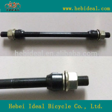 Different colors on steel hub axle used for bicycle - factory